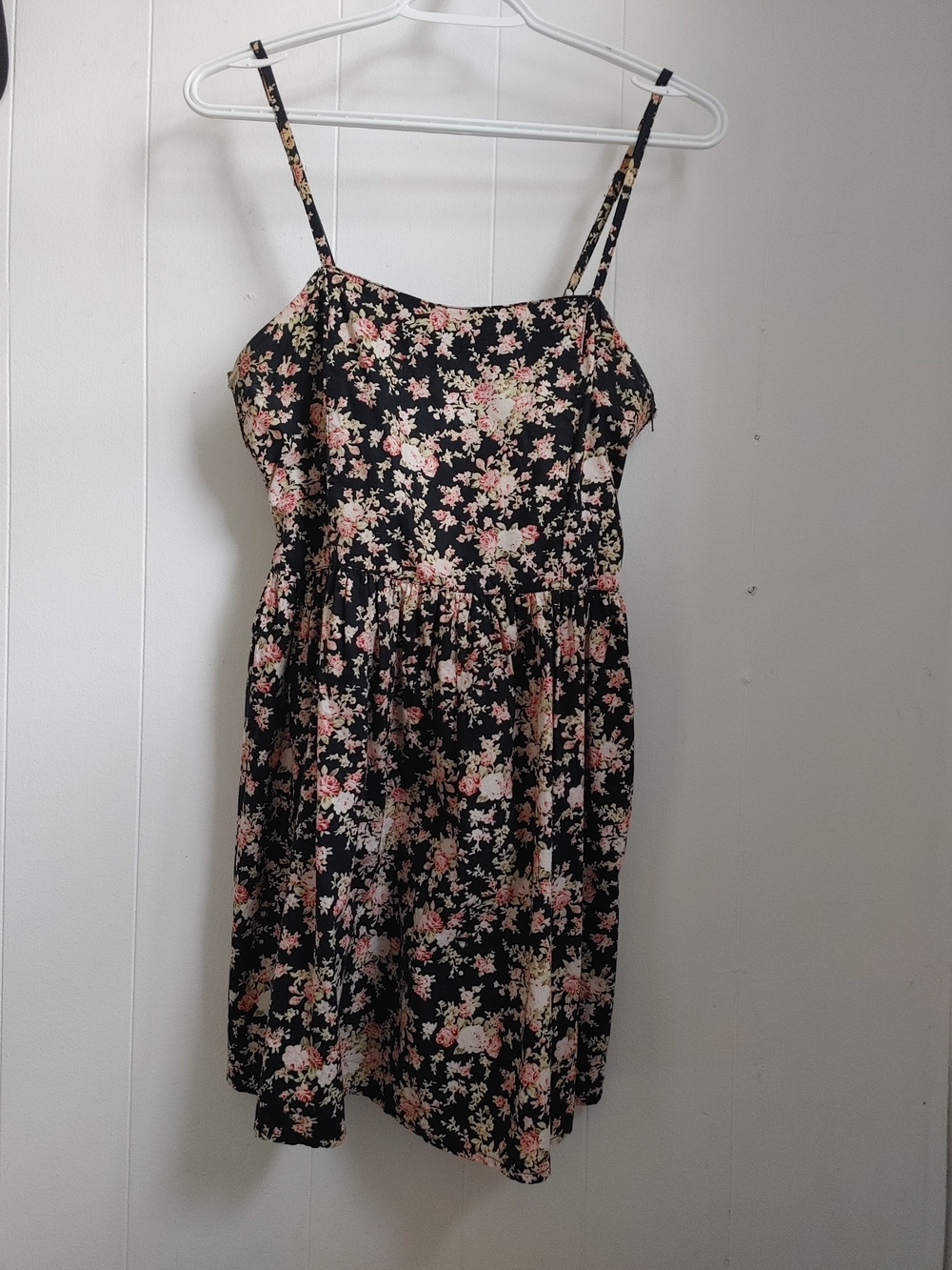 Floral Black And Pink Floral Sundress
